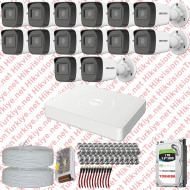 Hikvision 14 Kamera Fullhd Güvenlik Kamerası Set 1TB Hdd